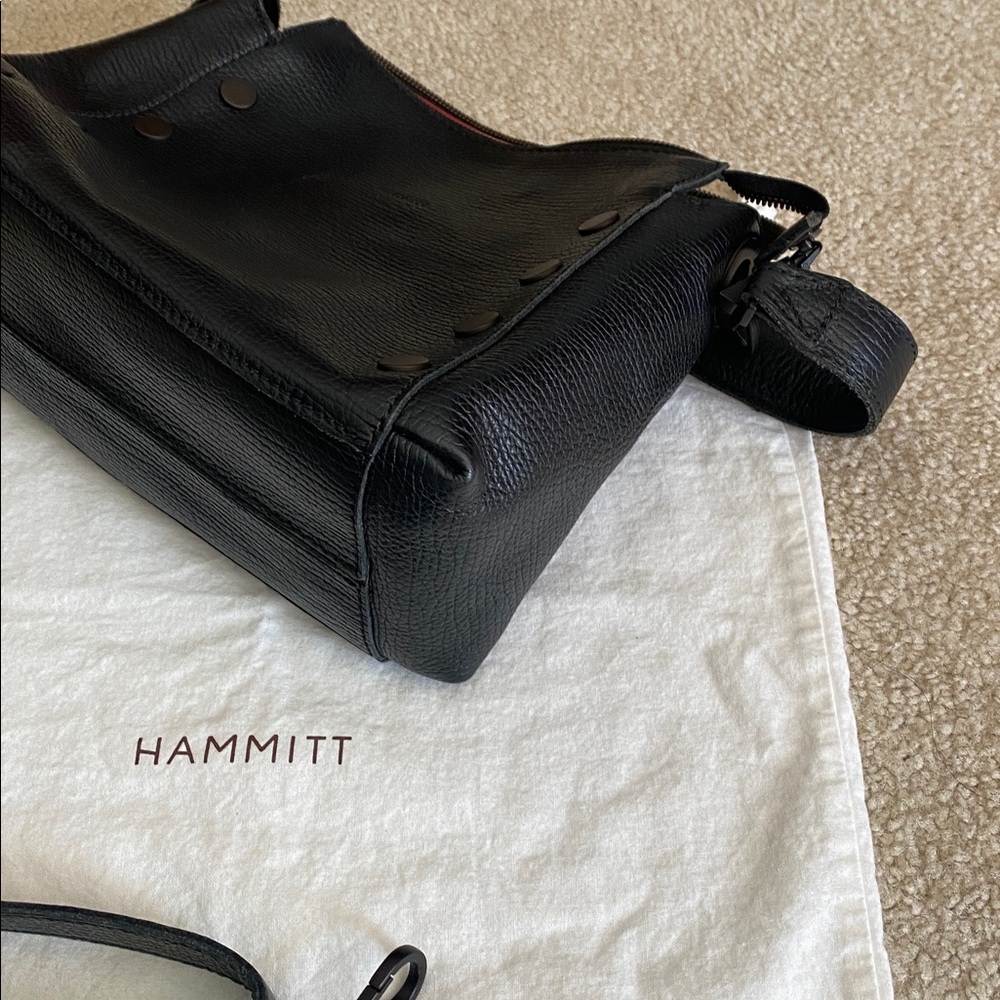 Hammitt medium Bryant bag black leather with bronze rivets. Includes dust bag - Picture 7 of 10